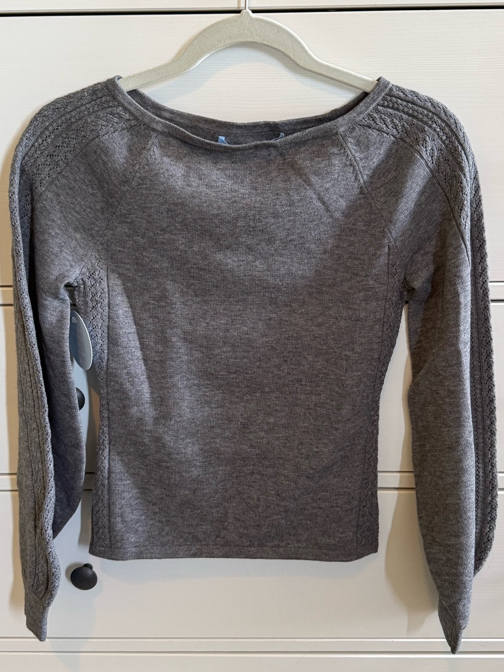 NWT Hill House Graydon Cable-Trim Scoopneck Sweater - Picture 3 of 4